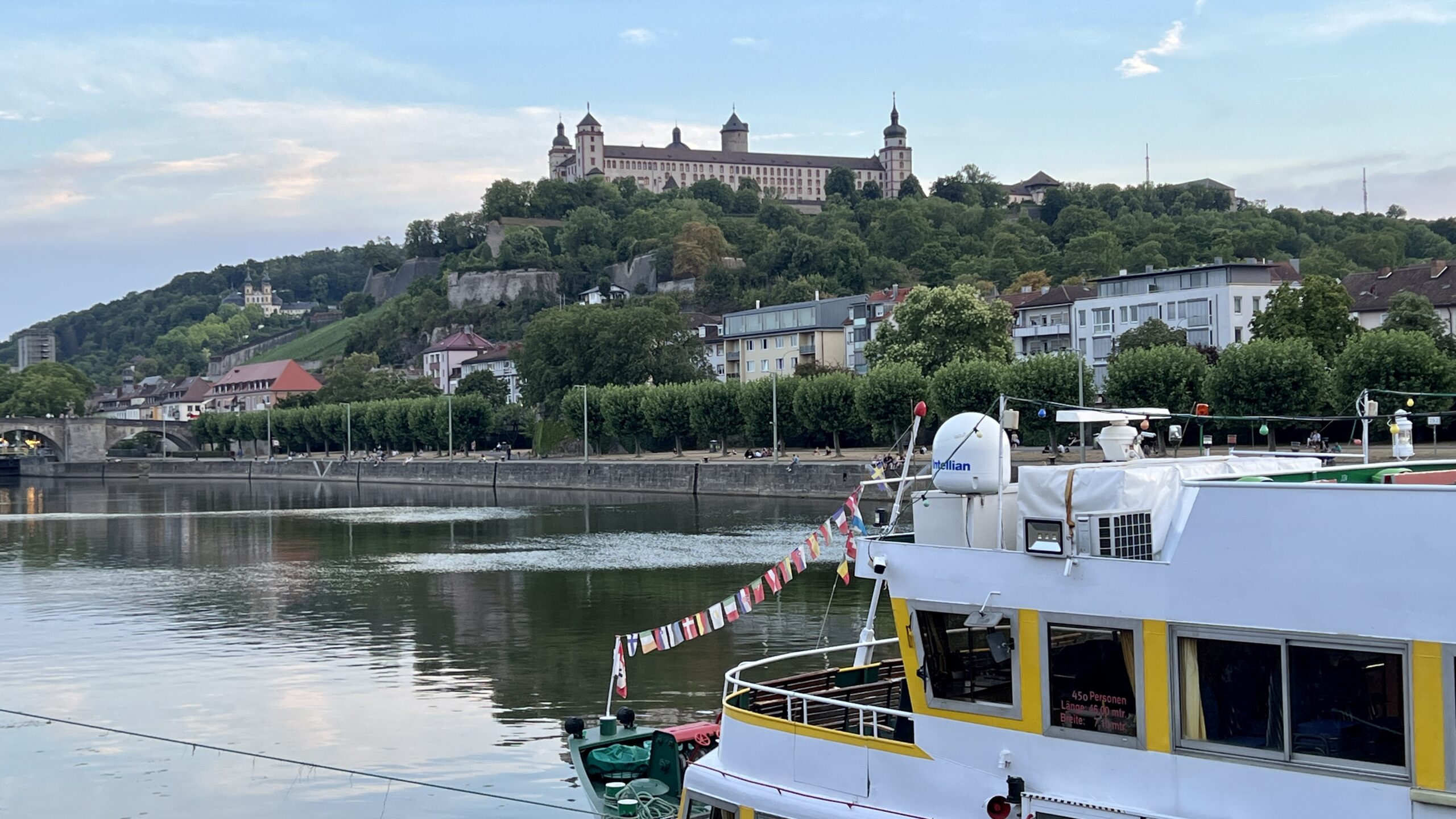 Wurzburg Germany riverfront view.