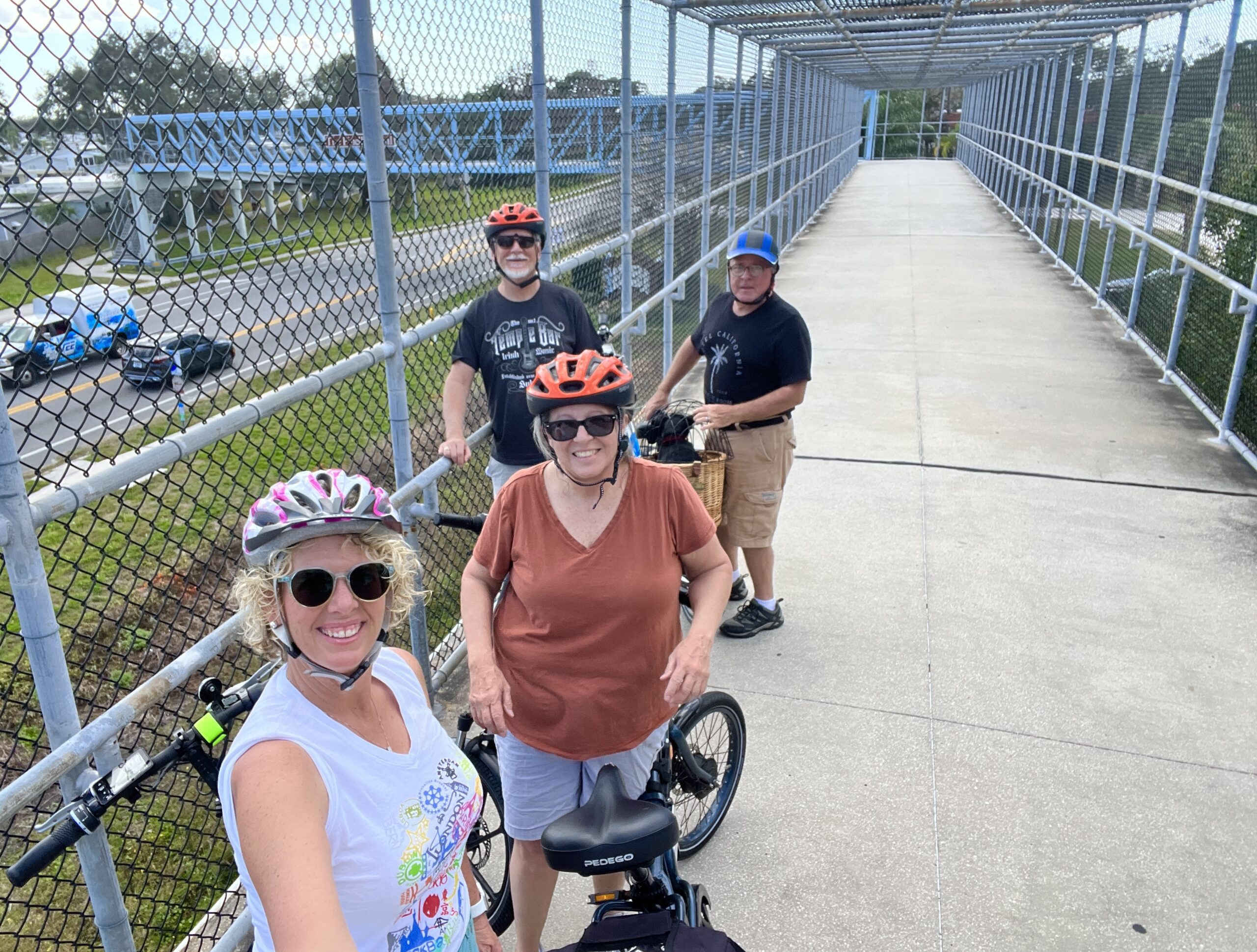Fleurty Girl and friends biking on the Pinellas Trail
