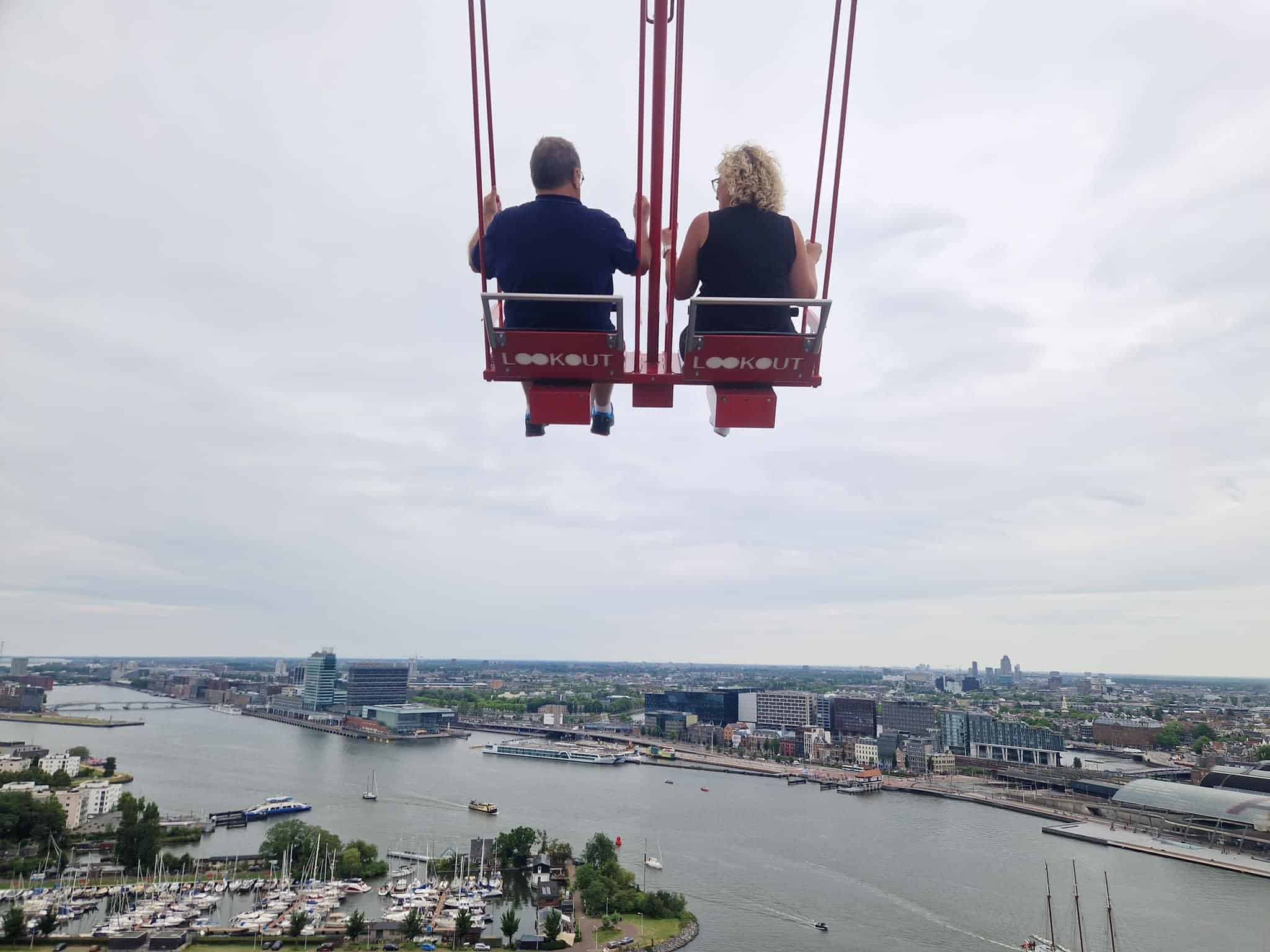 The Lafleurs swining high over Amsterdam