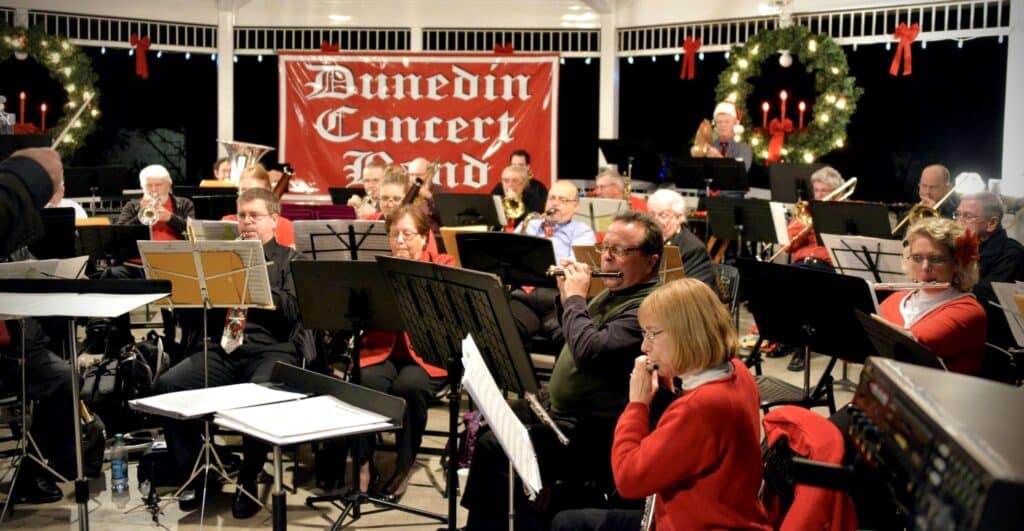 The Lafleurs playing in a Dunedin Concert Band performance. 