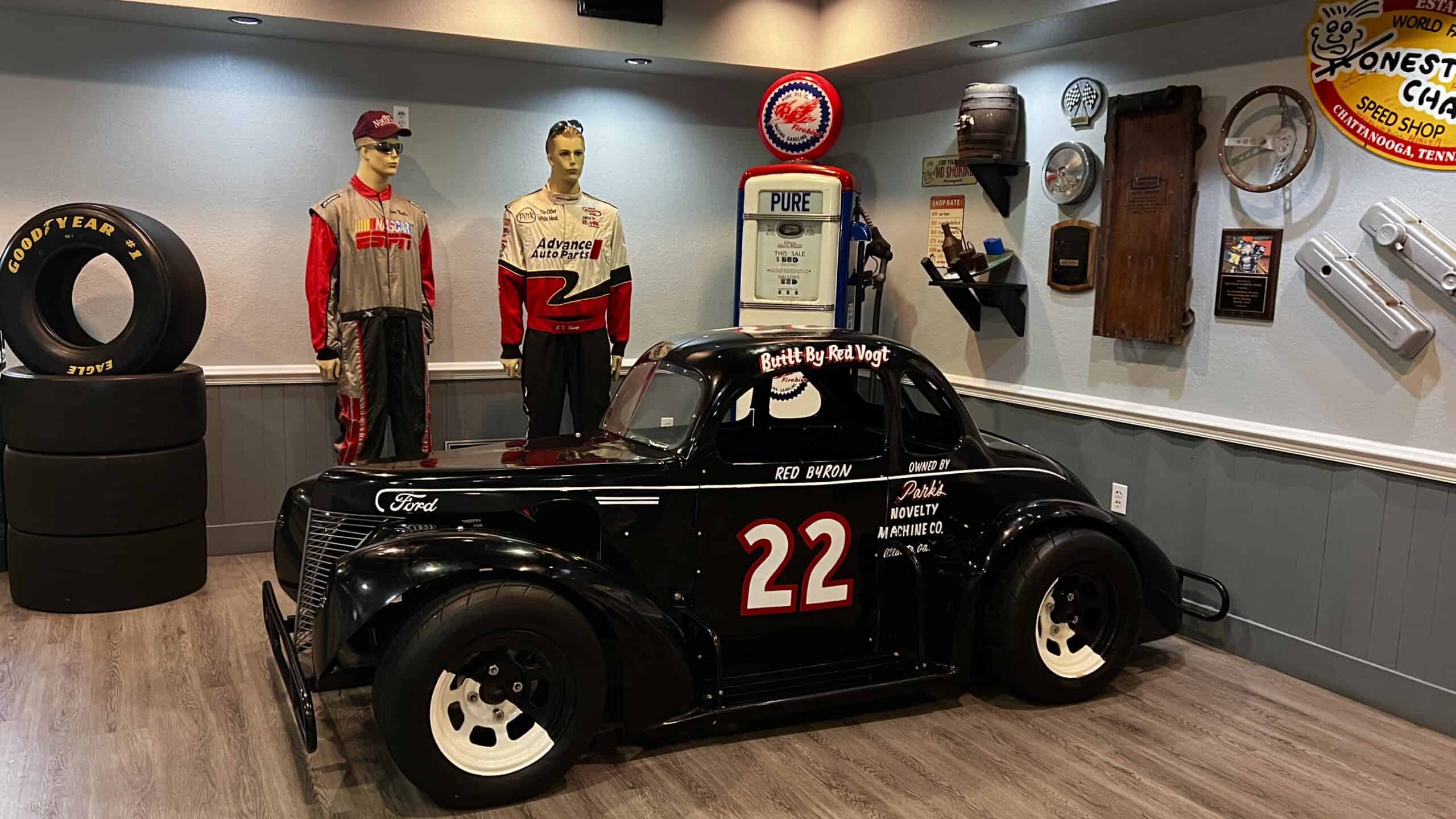 Artifacts in Racing's North Turn museum