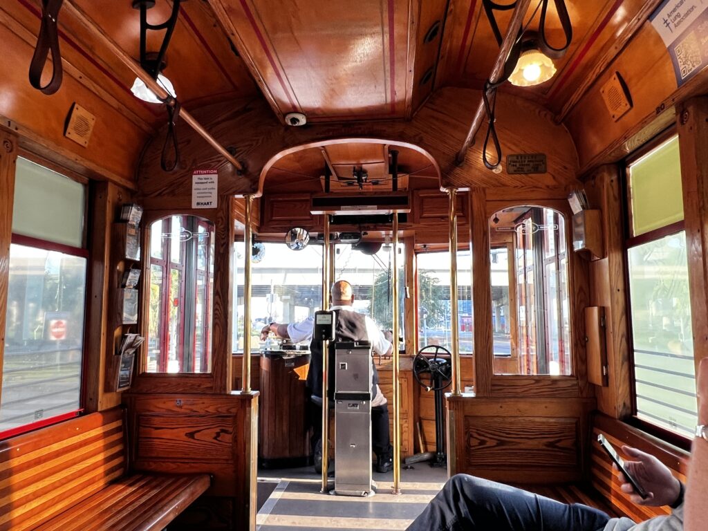 Historic trolley in Ybor City