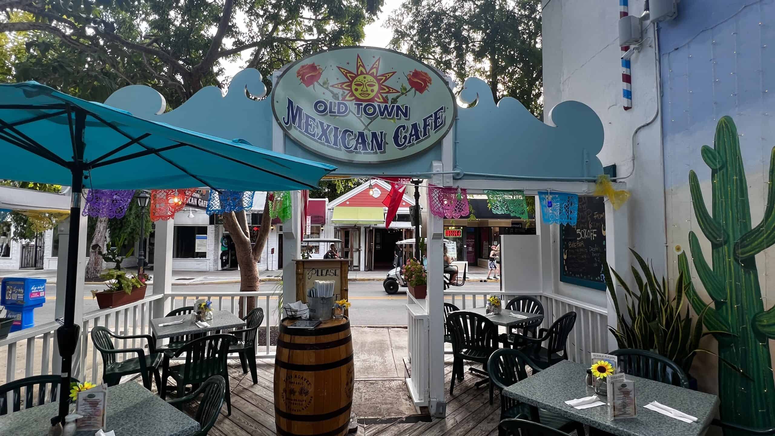 The patio at the Old Mexican Cafe in Key West.