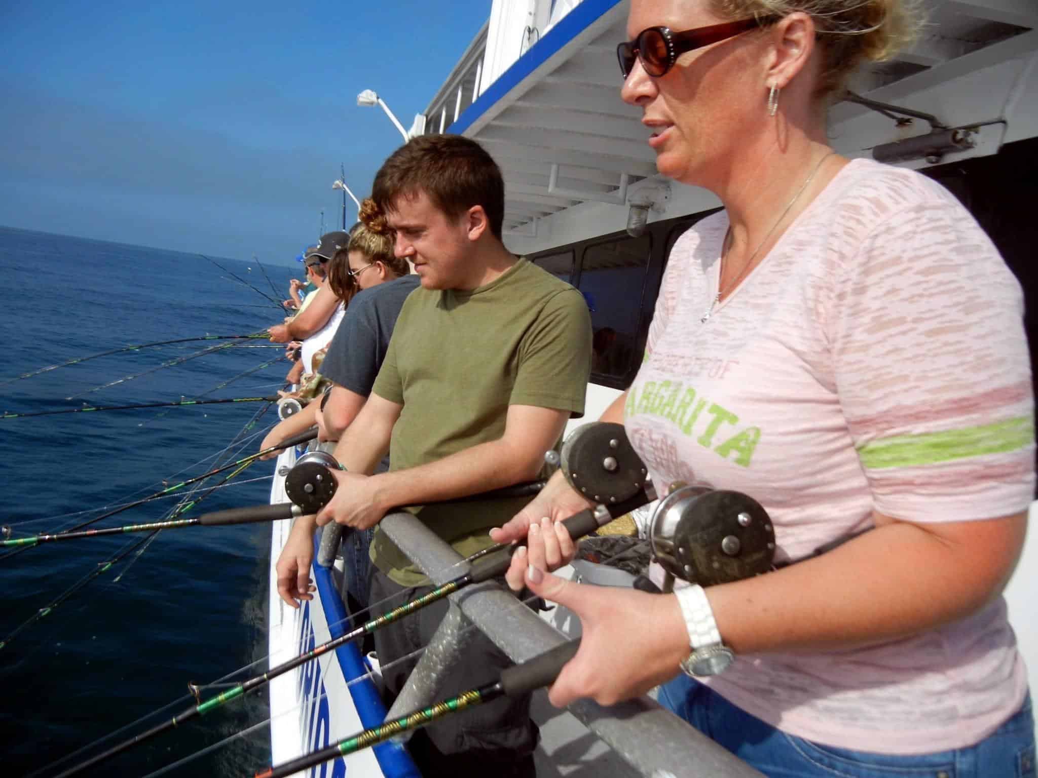 Fleurty Girl and friends on a deep sea fishing boat.