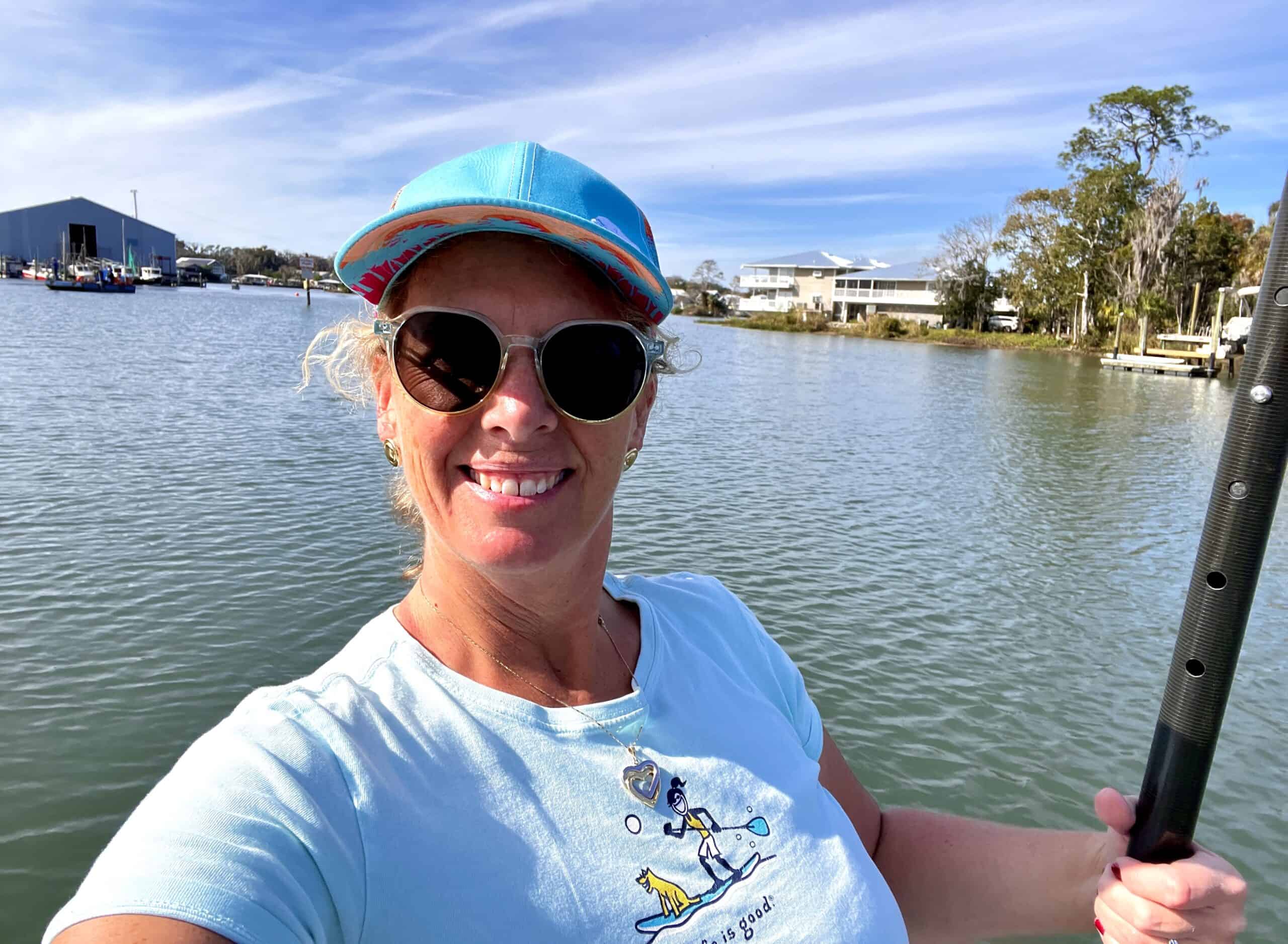 FleurtyGirl on her paddleboard in crystal river 