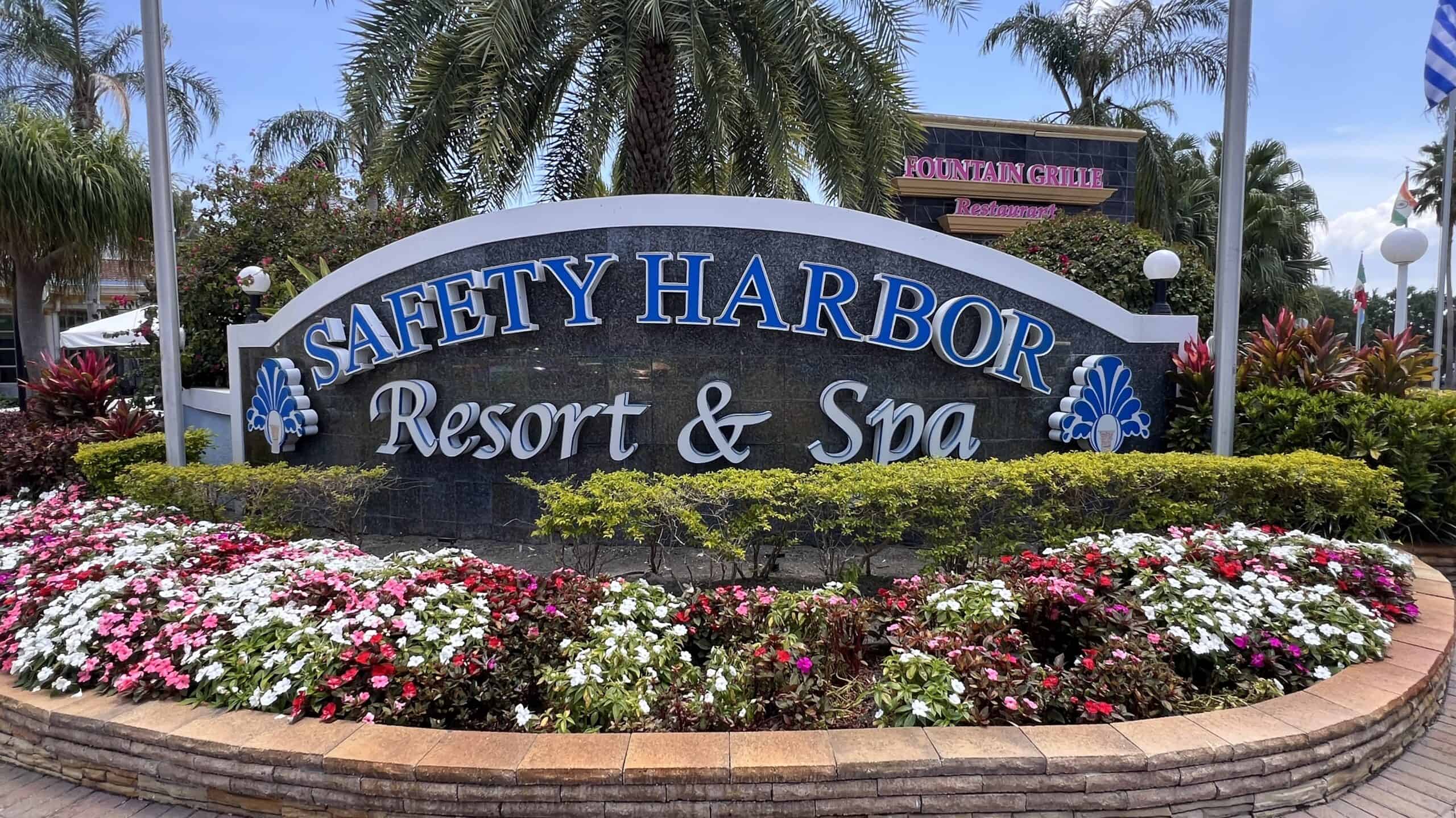 The entrance to the Safety Harbor resort and spa. 