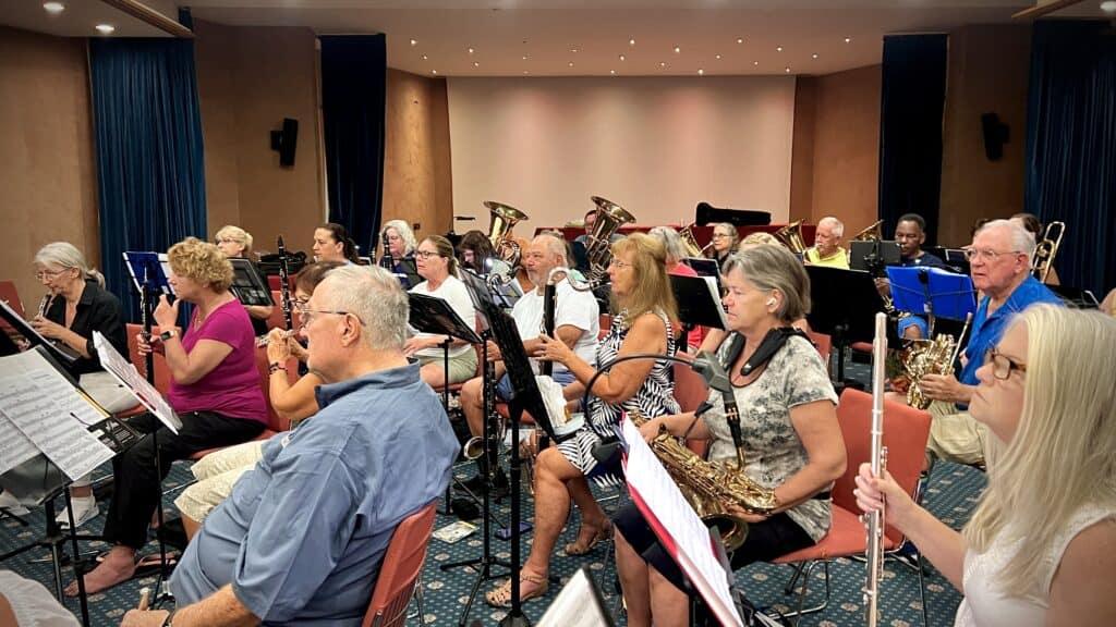 Having a rehearsal in Rome.