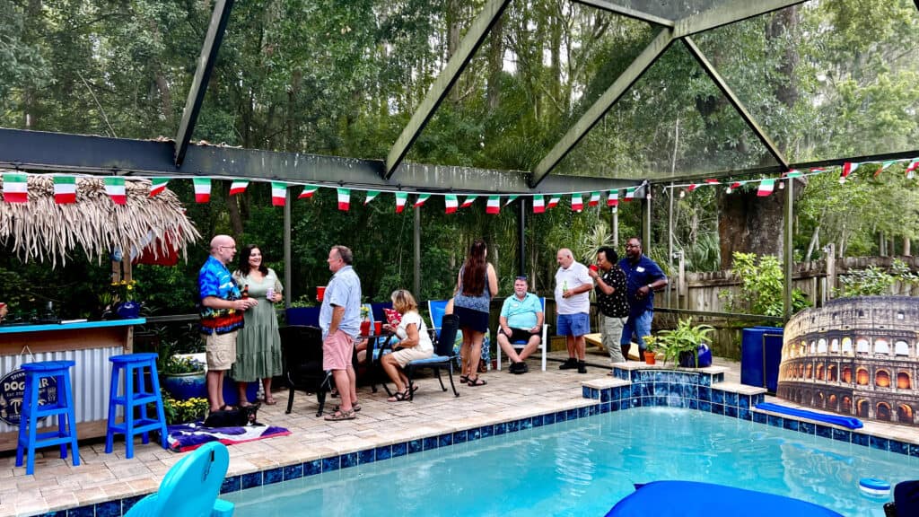 A gathering at the Lafleur home. 